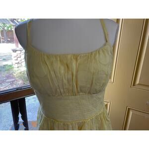 B Smart Womens Yellow Spaghetti Strap Flare Skirt 50's Style Party Dress